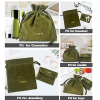 SHUNFA Pochette en Velours de Luxe, Vente en Gros, pour Bracelet, Sac Anti-Poussière à Cordon Coulissant, avec Logo Personnalisé, Emballage de Haute Qualité pour Bijoux, Cadeaux et Cosmétiques