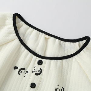 Pigiami invernali da donna traspiranti con stampa <span class=keywords><strong>Panda</strong></span> all'ingrosso elasticizzati in vita - Product Image 5