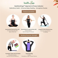 Bâton de yoga en bois multi-usage, correcteur de posture portable, bâton d'étirement, bâton d'exercice physique