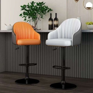 Tabourets de bar modernes en cuir synthétique et métal - Mobilier commercial durable pour bar à domicile, restaurant, espaces industriels - Product Image 5