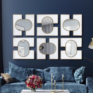 Specchio combinato francese all'ingrosso per soggiorno e decorazione d'<span class=keywords><strong>ingresso</strong></span> di lusso specchio a parete di lusso - Product Image 2