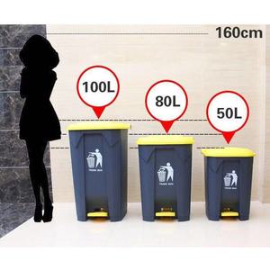 Contenedor de Basura Rectangular de 50L con Pedal, de Plástico, Marca Jmeller, para Uso Médico en Interiores - Product Image 5