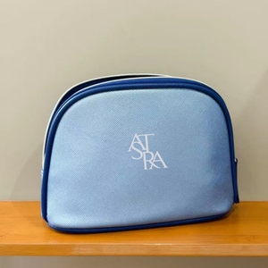 Wholesale Saffiano PU Shell Makeup <b>Bag</b> Waterproof <b>Beach</b> Travel Cosmetic <b>Bags</b> Printing Logo Toiletry Storage Pouch - Product Image 3