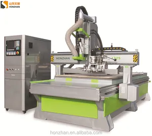 Honzhan 1325 ATC cnc router use Taiwan Syntec windows controller for timber kitchen door engraving cutting