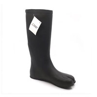 Bottes de pluie en caoutchouc unisexe imperméables, pliables, légères, antidérapantes, à bout fendu, hauteur genou, pour l'été, l'automne et l'hiver (vente en gros)