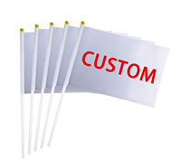 Usine en gros personnalisé 14*21cm drapeau palestinien Polyester impression numérique drapeau à main Logo personnalisé pour l'éducation