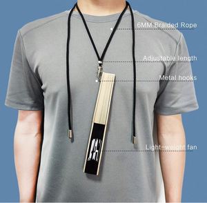 Abanico Plegable de Bambú de 21 cm con Diseño de Arte Folclórico y Logotipo Personalizado QM, Abanico Promocional en Blanco para Publicidad, Manualidades y Regalos - Product Image 6