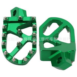 Pédales antidérapantes CNC à clous verts pour moto tout-terrain Kawasaki KDX 200 200R - Product Image 4