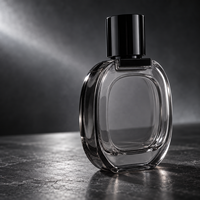 Flacons vaporisateurs de parfum en verre vides de 10 ml, 30 ml, 50 ml, atomiseurs de parfum portables avec bouchons noirs pour l'emballage d'échantillons de voyage