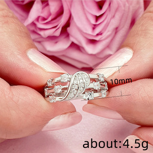 Anello Wing Fashion dal Design Minimalista ed Elegante, Gioiello da Donna per Uso Quotidiano, Anello Statement - Product Image 3