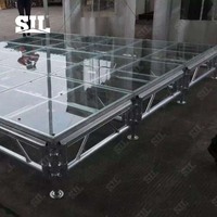 Plateforme de scène professionnelle en plexiglas transparent, verre acrylique trempé, pour mariage, pour piscine
