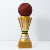 Trophée de basket-ball de football série sportive peinte créative trophée plaqué or Badminton événement sportif personnalisé