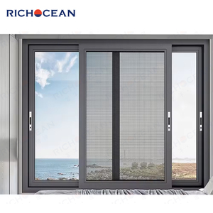 Fenêtres coulissantes en verre pour cuisine sur mesure RICHOCEAN Foshan, fenêtres coulissantes en aluminium étanches avec volets - Product Image 4