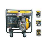 Générateur de soudage diesel portable à châssis ouvert 5KW, moteur entraîné par un moteur, démarrage électrique ATS DWG6500E