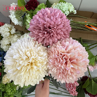 DC114 Grosir Bunga Dandelion Buatan Berkualitas Tinggi Warna Putih Gading Satu Tangkai Besar Perlengkapan Dekorasi Pernikahan