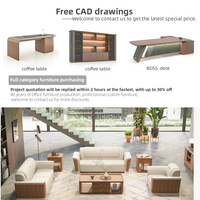Bureau de direction en bois massif de marques de luxe, design moderne, mobilier commercial haut de gamme pour patron