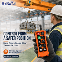 Penjualan Terlaris HZBoY F23-A+ 433MHz Remote Kontrol Radio Industri 8 Tombol Pengontrol Pengangkat Derek Nirkabel Harga Pabrik OEM