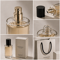 Flacon de parfum rechargeable de 50 ml, flacon pulvérisateur rond en verre transparent pour huiles essentielles et emballages cadeaux de parfums