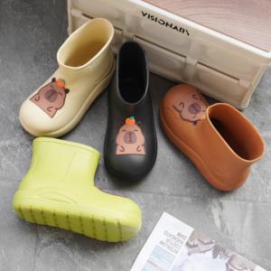 Botas de <span class=keywords><strong>lluvia</strong></span> EVA duraderas <span class=keywords><strong>para</strong></span> <span class=keywords><strong>mujer</strong></span>, botas bajas de dibujos animados de Carpincho, Botas de <span class=keywords><strong>lluvia</strong></span> impermeables antideslizantes resistentes al desgaste, zapatos de <span class=keywords><strong>lluvia</strong></span> - Product Image 6