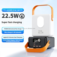 Große Kapazität Powerbank 120000mAh Eingebaute 4 Kabel Duale LED-Beleuchtung Multi-Port 3USB 22,5W Schnellladung für Outdoor-Notfälle