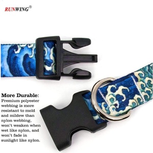 Collar de perro mascota de nailon reflectante con estampado personalizado Transferencia de calor duradera con función de ruptura para caminar y diseño enjoyado - Product Image 3