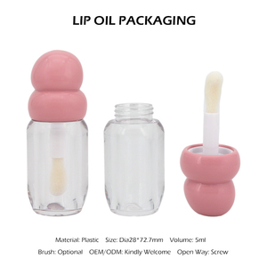 Bán Buôn Bàn Chải Lớn Rỗng Son Bóng Lip Men Container Dễ Thương Hình Nắp Rõ Ràng Nhựa Lip Ống Dầu - Product Image 5