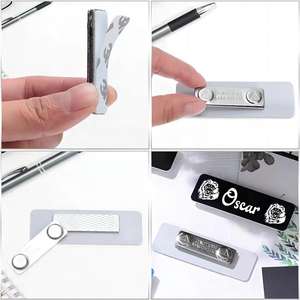 Badges nominatifs métalliques à aimants néodyme Ndfeb de qualité industrielle, pour vêtements et costumes, avec fixation à coudre, matériaux magnétiques - Product Image 2