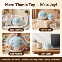 Peluche Ronde Mignonne Dauphin, Coussin Apaisant Anti-Stress, Cadeau pour Enfants, Animal en Peluche Doux, Coussin Balle Océan Bleu, Décoration de Bureau