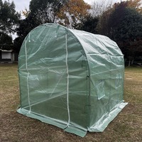 Serre d'extérieur portable personnalisée, écologique, imperméable, avec structure en acier, porte zippée enroulable, en PE, pour jardin d'hiver et culture de plantes