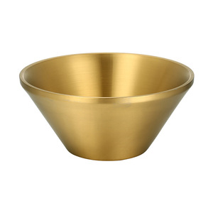 Korean V Shaped Bowl 304 Stainless Steel Stackable Conical Bowl For Dessert Salad Kimchi Ramen - Product Image 3