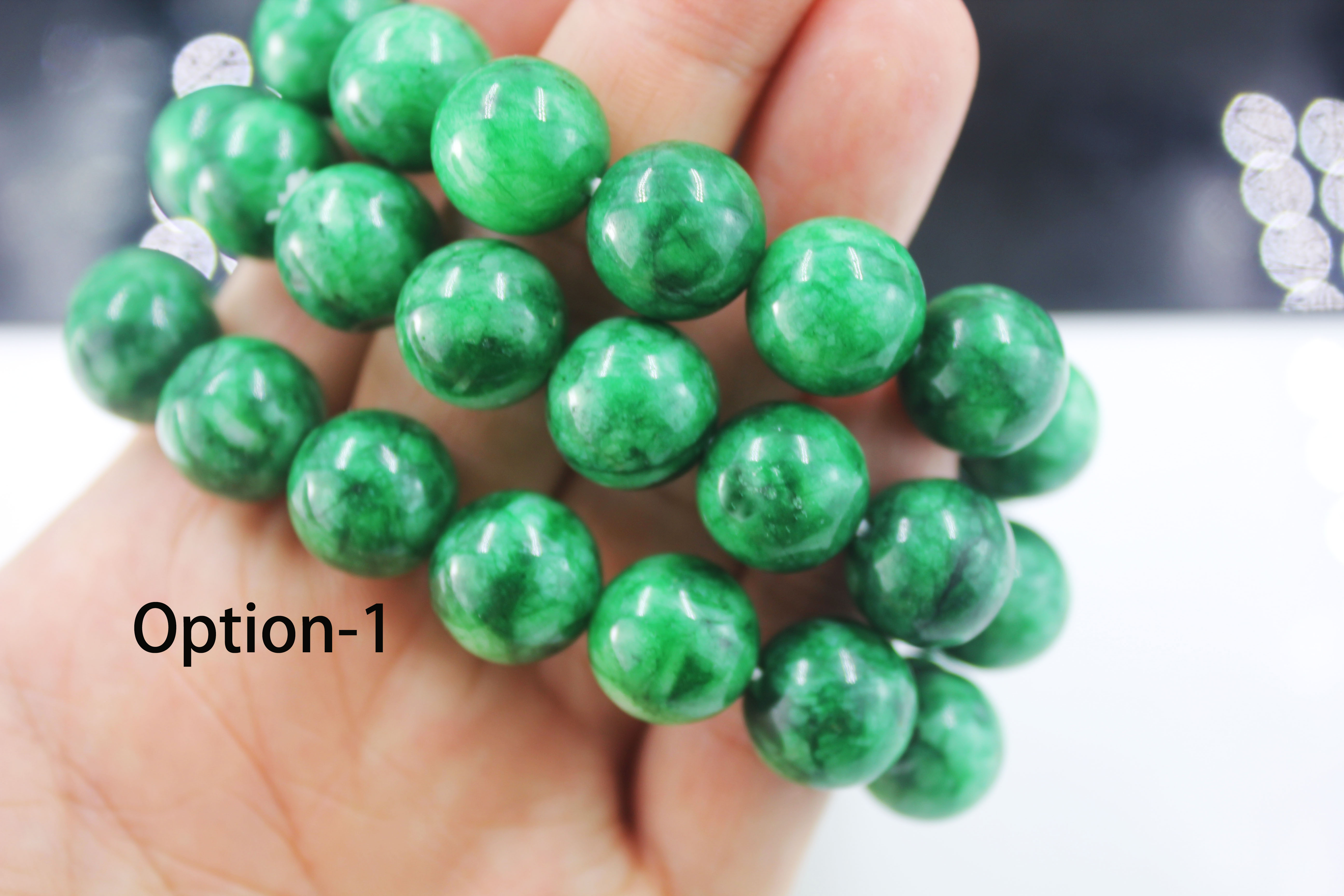アクセサリー Natural Jade stone Bracelet set Quartzite Natural Jade Stone Bracelet Elegant Delicate