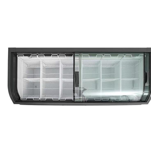 Grande capacité porte d'affichage incurvée verre réfrigérateur affichage congélateurs pour supermarché aliments surgelés - Product Image 2