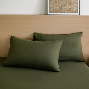 Nova Chegada Cor Sólida Folha Equipada Impermeável Cama Capa Único Colchão Poeira Capa Fibra Sintética Equipado Folha De Cama - Product Image 3