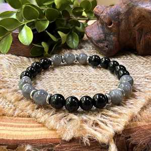 Natural Stone <b>Bracelet</b> Colorful Glass Beaded Business Prosperity Innovative Best Seller Maintenance Tips Card - Product Image 4