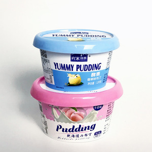 Giá tốt nhất trong khuôn dán nhãn nhựa container PP chất liệu vuông nhựa sa mạc cup với IML nhãn phim nắp cho sữa chua kem - Product Image 3