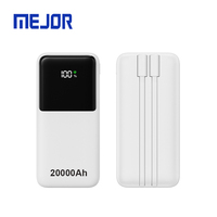 Nouvelle batterie externe 22,5 W Type C à charge rapide 20000 mAh, chargeur de secours portable avec câble USB-C intégré