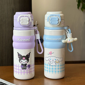 Bouteille d'eau isotherme Sanrio Kuromi en acier inoxydable 316, gobelet pour femmes, utilisation en voyage - Product Image 5