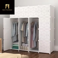 Armoire de stockage pliante de grande capacité de style simple moderne armoire portable en cube à emboîtement en plastique Guangdong