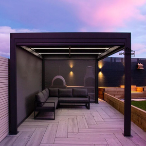 <span class=keywords><strong>Mini</strong></span> <span class=keywords><strong>pergola</strong></span> personnalisable avec toit à persiennes Cadre en alliage d'aluminium Kits de <span class=keywords><strong>pergola</strong></span> Fonction pare-soleil - Product Image 4