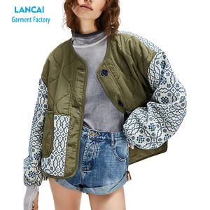 100% Cotton Floral Printed Winter Warm Vintage Oversize Women Casual <b>Blazer</b> Casual Coat - Product Image 4