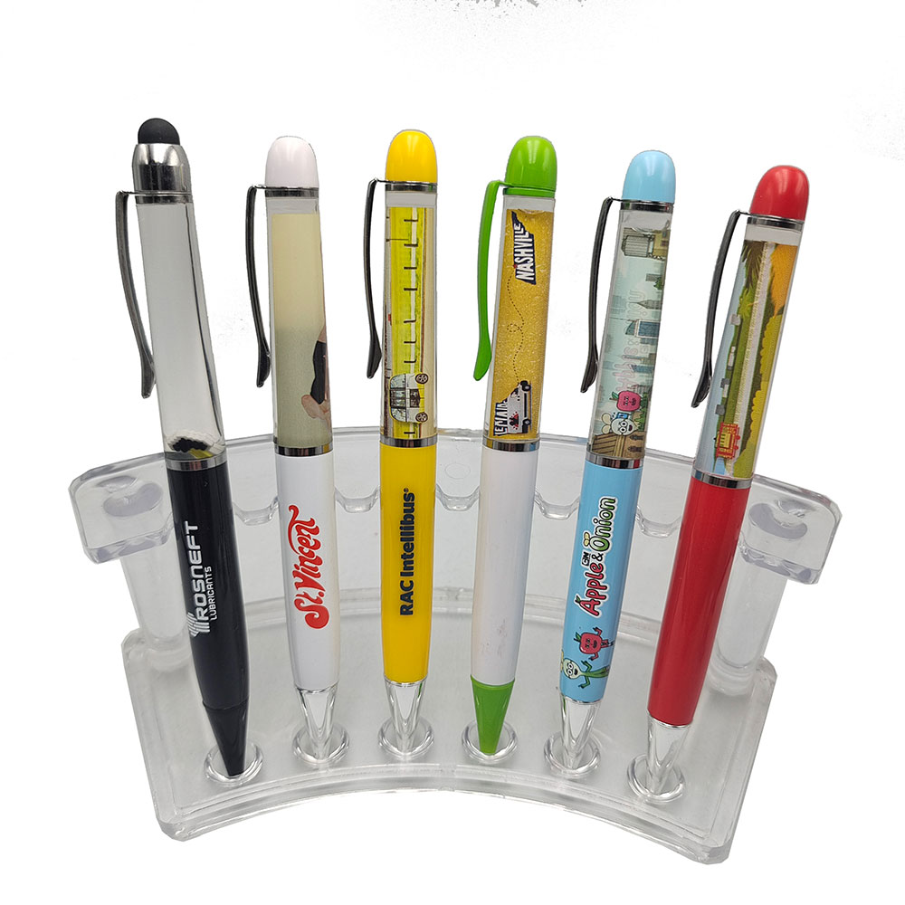 Wholesale Writing Promotion ballpoint pen with floater custom logo liquid magical floating ink pens