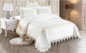 Sản Phẩm Mới Tùy Chỉnh Bền Thoáng Khí Mềm Mại Thoáng Khí Sợi Nhỏ Chenille Comforter Bộ Đồ Giường Đặt Tấm Ga Giường Kit Cho Tất Cả Các Mùa - Product Image 3