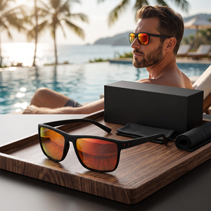 Lunettes de <span class=keywords><strong>soleil</strong></span> polarisées pour hommes, sport, UV400, conduite, pêche, golf, monture noire, unisexe, extérieur, vente en gros, OEM, directement de l'usine, CE, UKCA - Product Image 1