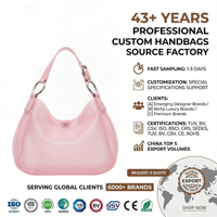 Bonbon-Rosa Weiche TPU-Leder Unterarmtasche Luxuriöse Minimalistische Elegante Hobo-Handtasche Tägliche Schicke Damenhandtasche OEM Maßanfertigung