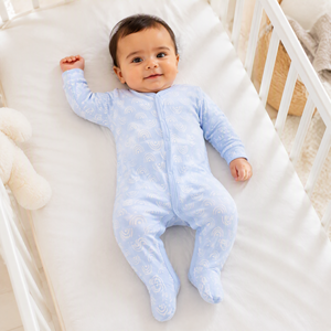 Pijama de una pieza con estampado floral para bebé, 100% algodón, manga larga, para recién nacida, con pies cubiertos, de 0 a 12 meses - Product Image 1