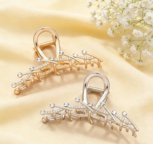 <span class=keywords><strong>Pince</strong></span> à cheveux élégante de style coréen haut de gamme, ornée de diamants et de <span class=keywords><strong>strass</strong></span>, en alliage de zinc, pour femmes, usage quotidien - Product Image 6