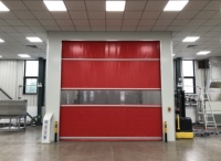 Porte rapide électrique industrielle à enroulement, isolation thermique, antivol, induction géomagnétique, intérieur/extérieur, garage
