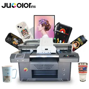 CJ Hot Automatic Printer With Holder for Glass Bottle Mug Personalized Gifts A2 UV Flatbed Printer