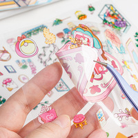 DIY 3D Miniature Maison Autocollant Scène, Mignon Dessin Animé Chambre Autocollants Art pour Adultes Enfants Soulagement Du Stress