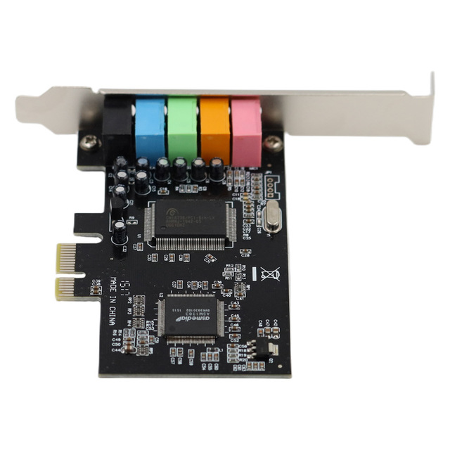 PCI-E 5.1 Internal Desktop Sound Card, CMI8738 Stereo Audio Card with Reverb, Windows Compatible